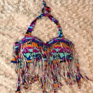 Fringe Swim Top